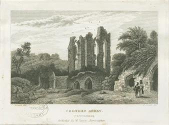 Abbaye de Croxden : gravure, nd [c 1830]