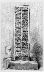 Hiéroglyphes au revers d