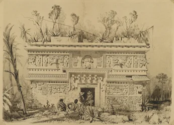 Las Monjas, Chichen Itza, Yucatán, 1843