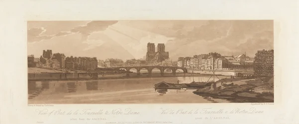 Vue du Pont de la Tournelle et de Notre-Dame, prise de l