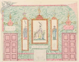 Élévation murale, probablement pour la salle de banquet, Pavillon Royal, Brighton