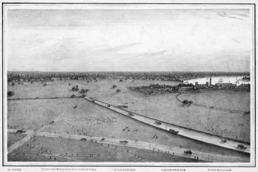 Panorama de Calcutta, Inde, c1840s