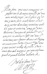 Lettre de Marie de Médicis au duc de Savoie, fin XVIe - début XVIIe siècle, 1865
