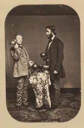 Dr. Joseph Parrish et un idiot, vers 1858