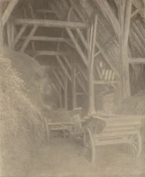 Grange de Great Cokkeswell (près de Kelmscott) : Intérieur