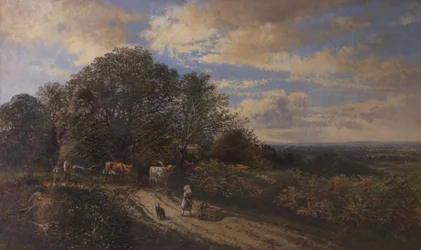 Paysage avec du bétail, fin du 19ème siècle