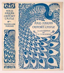 Jaquette de livre pour « Maid Marian » et « Crotchet Castle » de Thomas Love Peacock, publiée en 1900