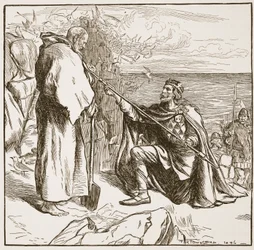 Egfrid suppliant Saint Cuthbert, illustration de 