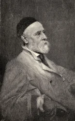 Portrait de George Frederick Watts, gravé par T. Johnson d