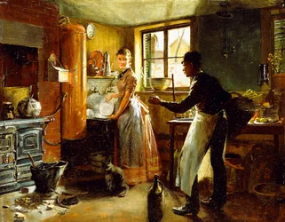 En bas des escaliers, 1885