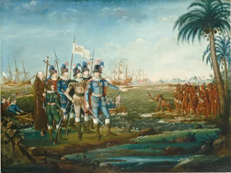 Premier débarquement de Christophe Colomb, 1800-1805