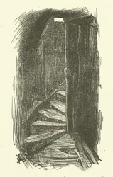 Escaliers menant à un grenier