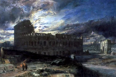 Le Colisée à Rome au clair de lune
