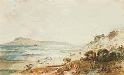 Vue de Portland et du château de Sandsfoot, Dorset