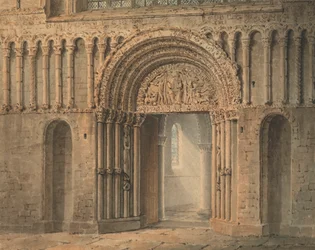La porte ouest, cathédrale de Rochester, Kent