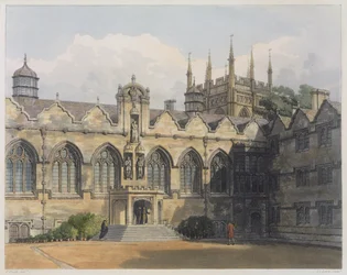 Extérieur du Oriel College, illustration de 