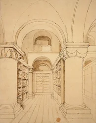 Vue intérieure de la chapelle Saint-Jean, Tour de Londres, vers 1810