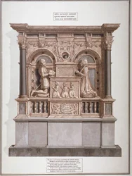 Monument à Richard Allington dans la chapelle Rolls, Chancery Lane, Londres, 1800