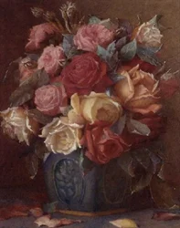 Roses dans un vase