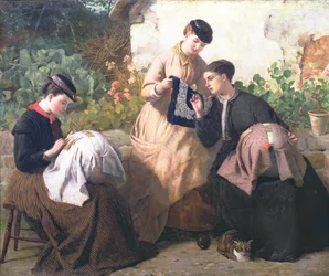 Une Manufacture de Dentelle de Honiton, vers 1869