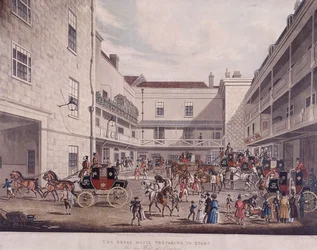 Diligences royales à Lad Lane, Londres, 1831