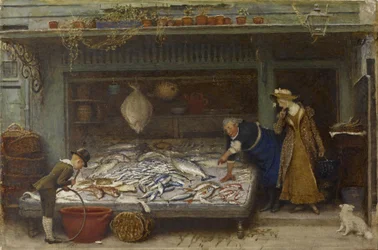 Une poissonnerie, 1873