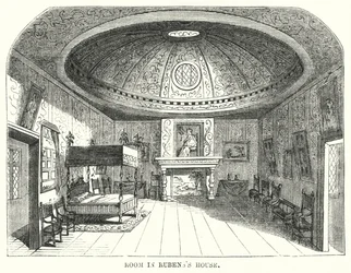 Salle dans la maison de Rubens (gravure)