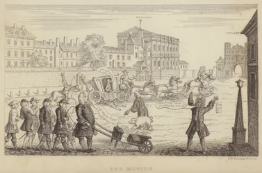 La Motion : satire sur les tentatives au Parlement de destituer Sir Robert Walpole en tant que Premier ministre en 1741