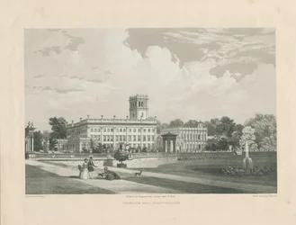 Trentham Hall: lithotint gravure