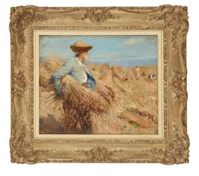 Le temps des récoltes (huile sur toile)