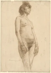 Femme nue debout, 1885.