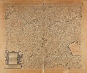 Europe centrale-nord et Italie du Nord, Carte de Frederik de Wit, Amsterdam, gravure sur cuivre