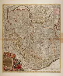 Carte des régions alpines et transalpines françaises, suisses et italiennes et de la région de la Ligurie occidentale