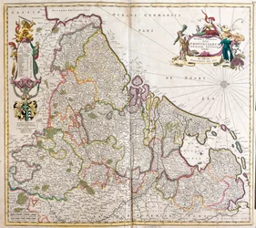 Carte de la Basse-Allemagne (Allemagne)