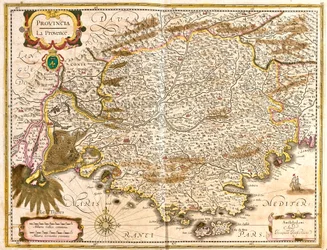 Carte de la Provence (France) (gravure)