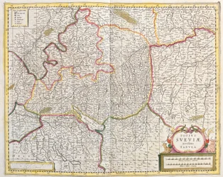 Carte de la Souabe (Allemagne)