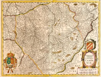 Carte du Comté de Champagne (France) (gravure)