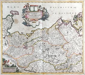 Carte du Duché de Mecklembourg Schwerin (Allemagne)