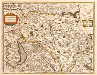Carte de la Franche-Comté (France)