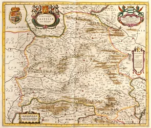 Carte du Royaume de Castille (Espagne)