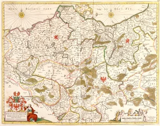Carte de la Marche de Brandebourg (Allemagne)
