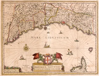 Carte de la République de Gênes (Italie)
