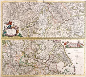 Carte de la Rhénanie, Allemagne