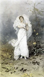 Femme dans une forêt - allégorie de l