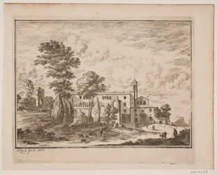 Un bâtiment monastique au milieu d