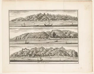 Différentes fortifications de la VOC à Ceram Laäla par Compagnies Sagoe-bosch / Loehoe, et la Forteresse Overburg / Le village Saway