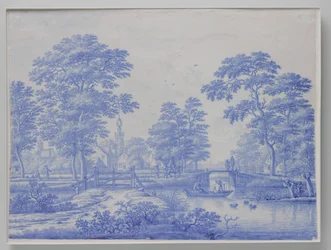 Plaque avec vue d