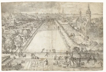 Château avec un parc à proximité d