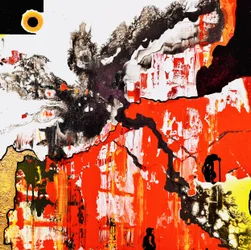 Abstrait orange vif