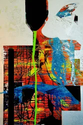 Figure abstraite éclatante